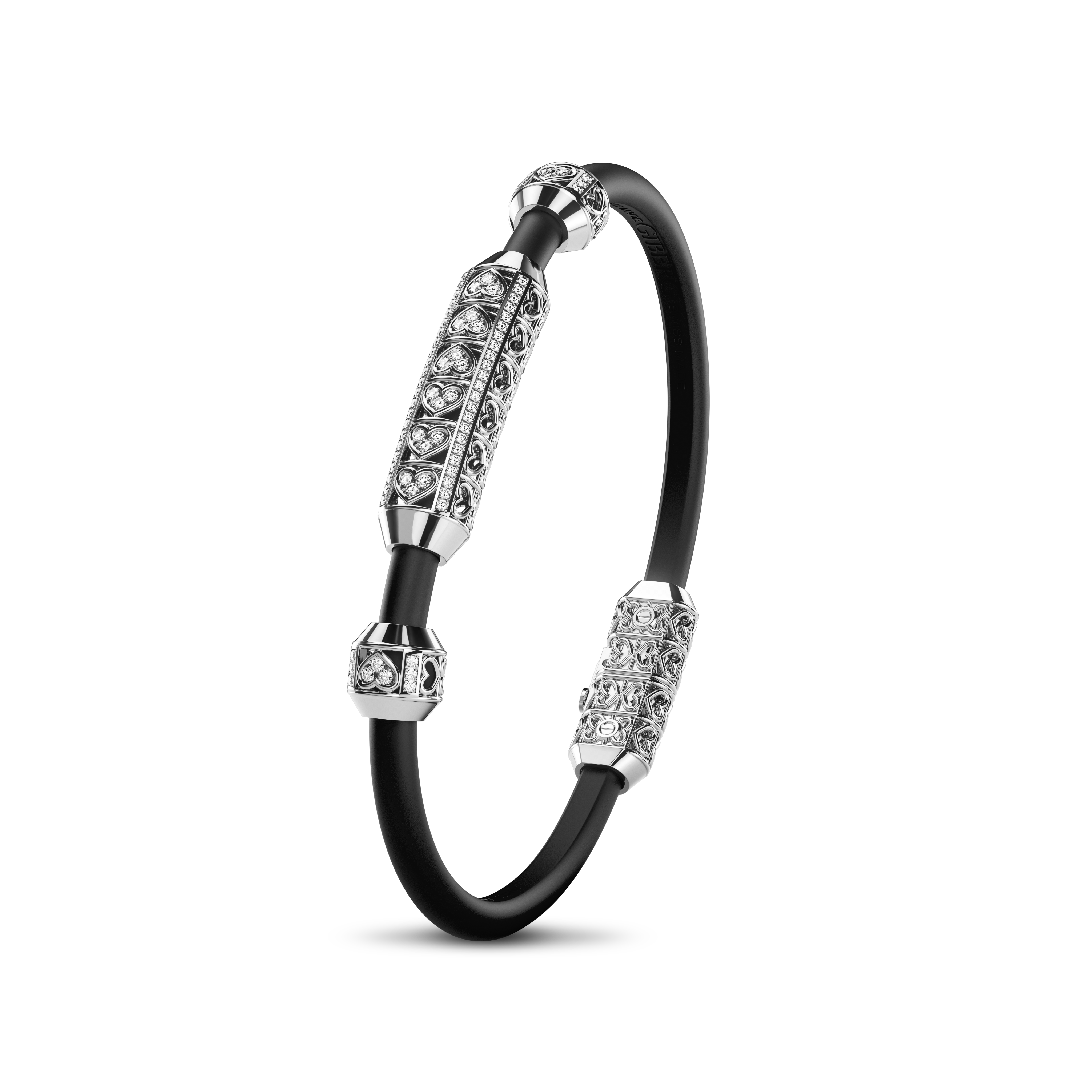 Single Bracelet Amphora, White Gold, 82 Diamonds