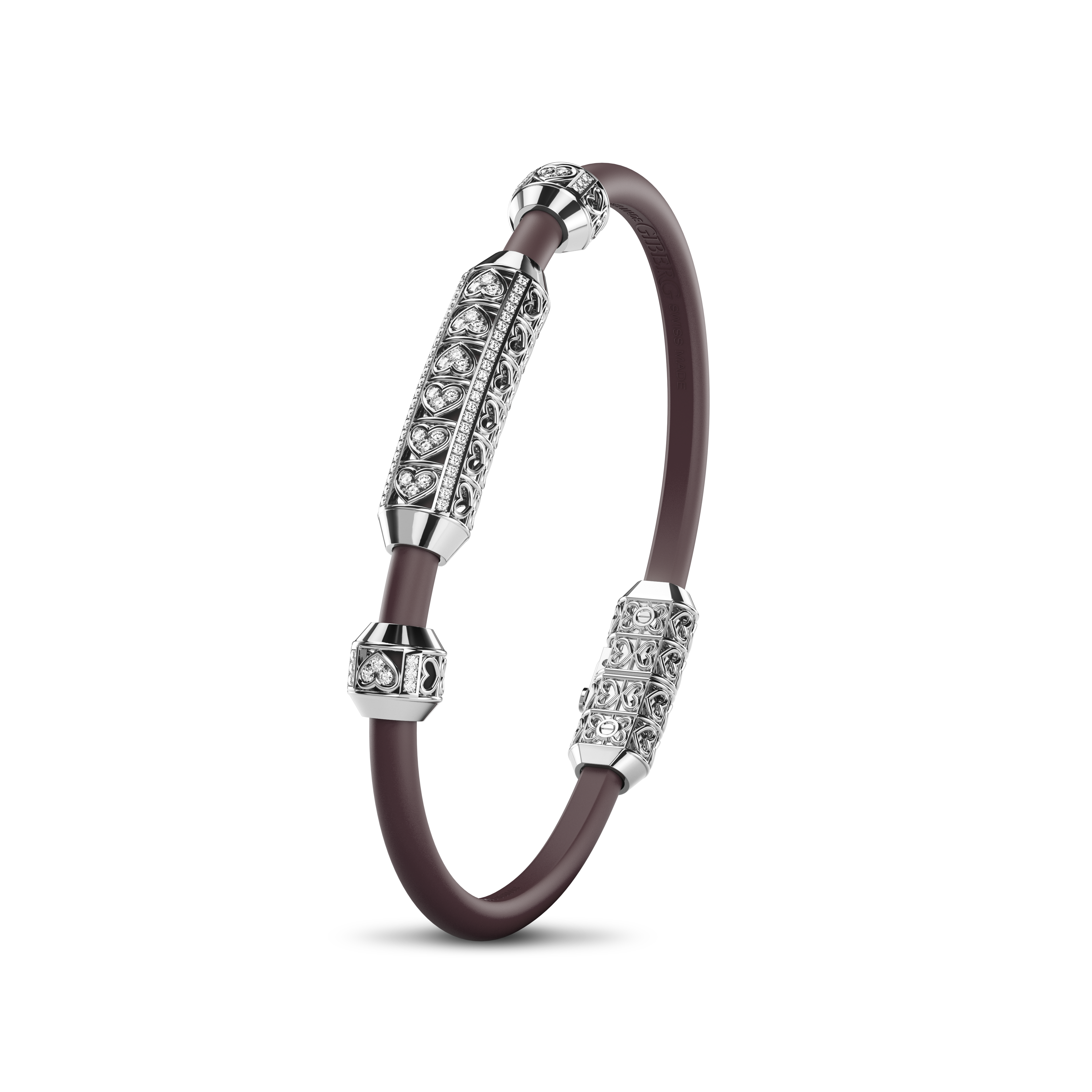 Single Bracelet Amphora, White Gold, 82 Diamonds