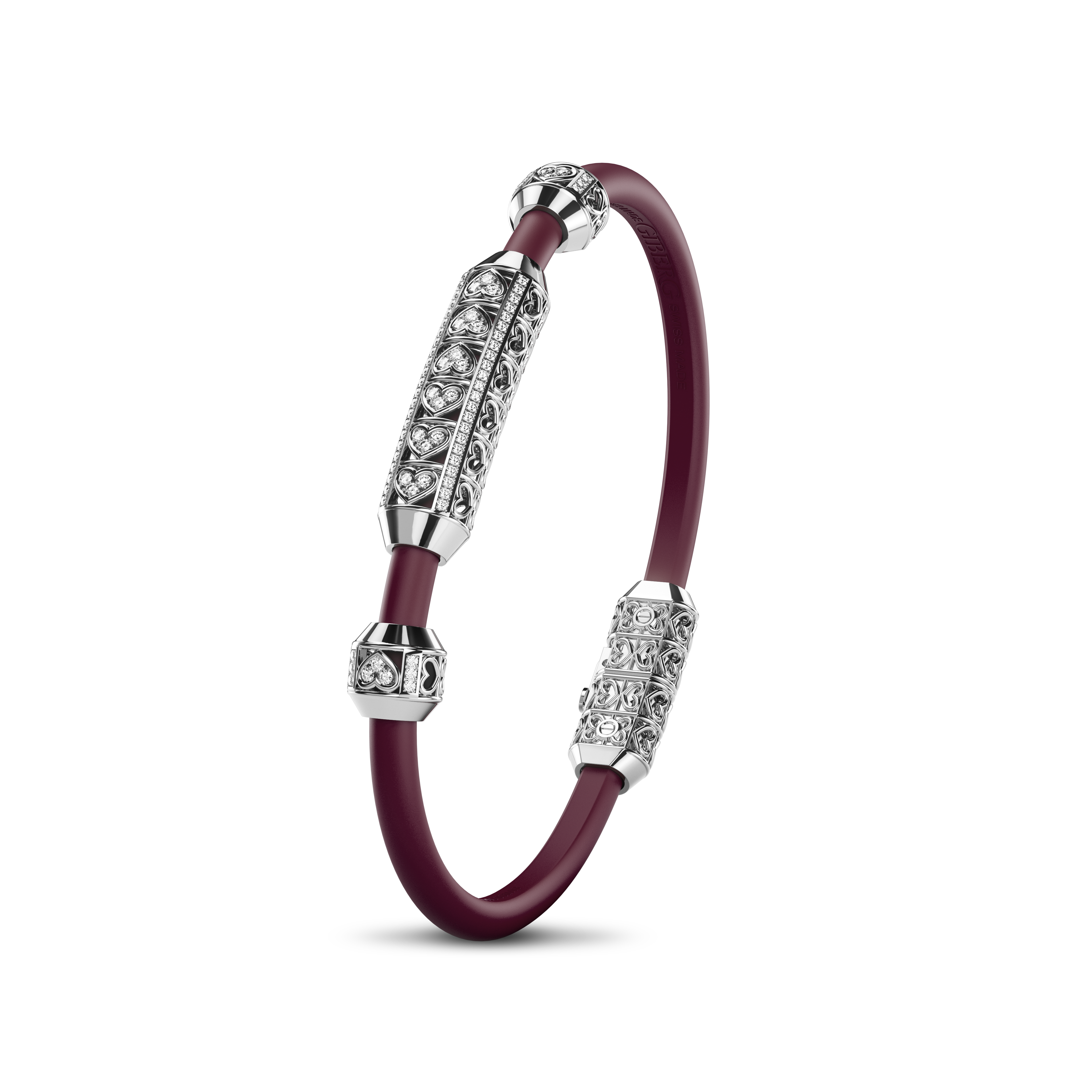 Single Bracelet Amphora, White Gold, 82 Diamonds