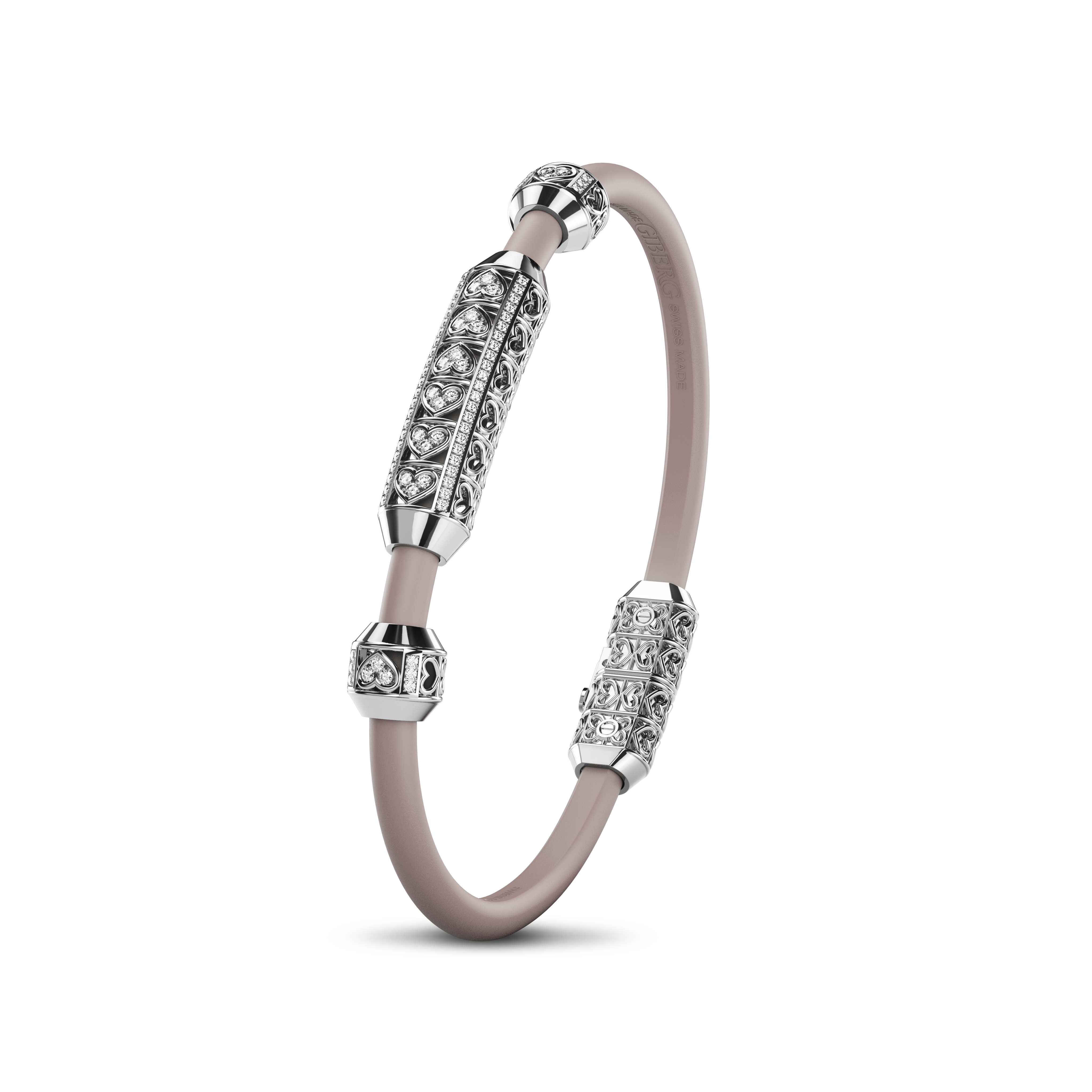 Single Bracelet Amphora, White Gold, 82 Diamonds