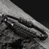 Single Bracelet Gladius, White Gold Coated, 29 Diamonds