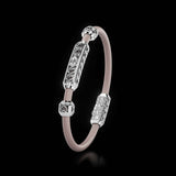 Single Bracelet Amphora, White Gold