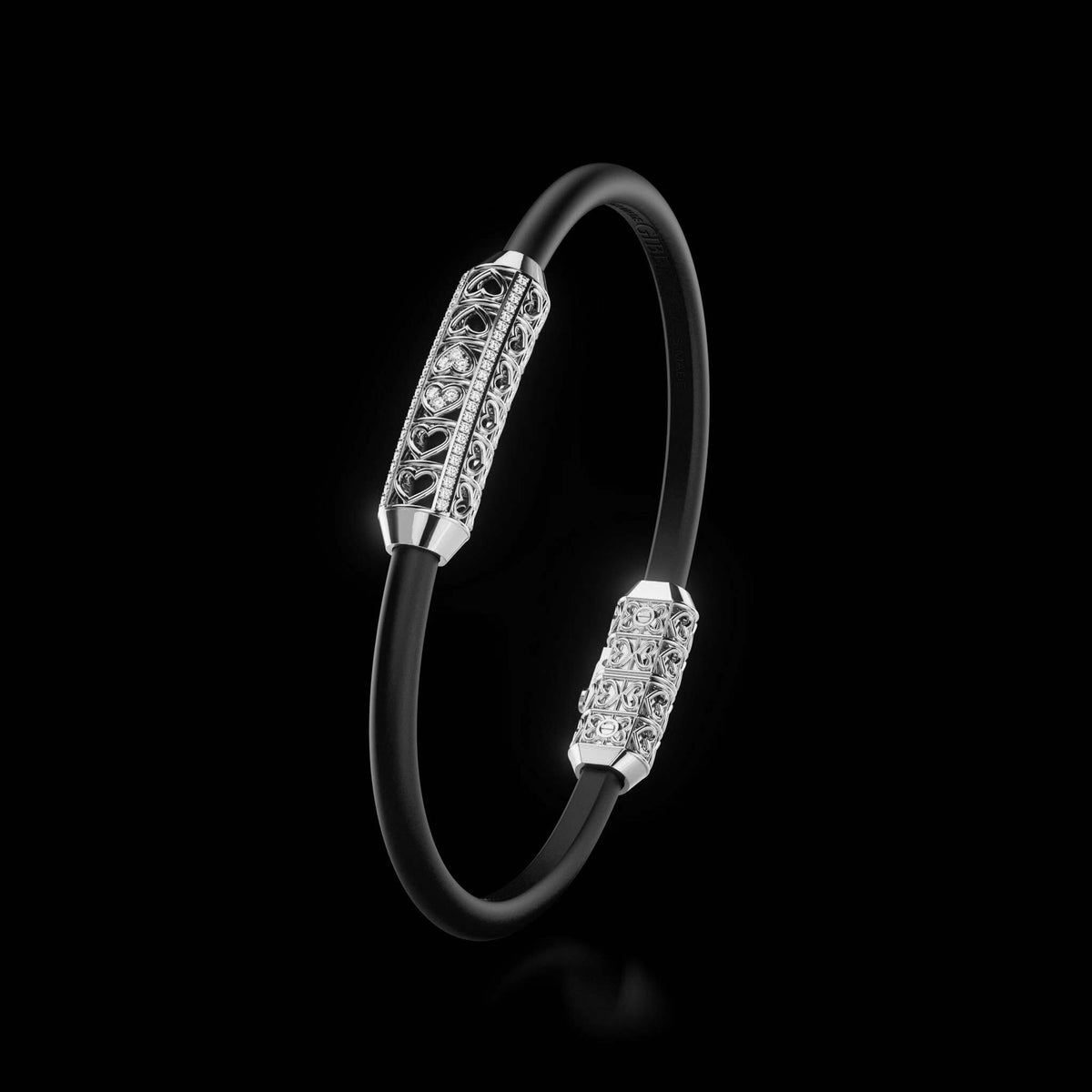 Single Bracelet Amphora, White Gold, 52 Diamonds