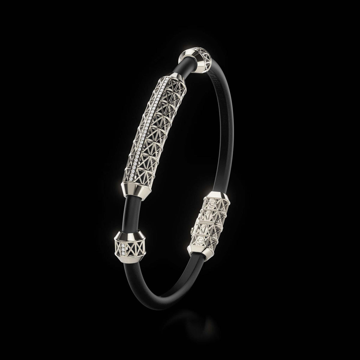 Single Bracelet Gladius, Platinum, 37 Diamonds