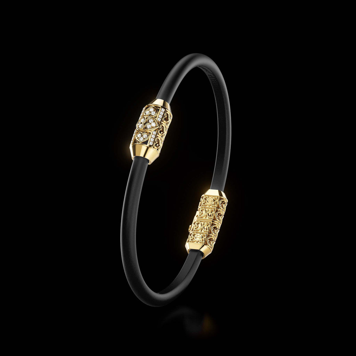 Single Bracelet Amphora, Yellow Gold, 28 Diamonds