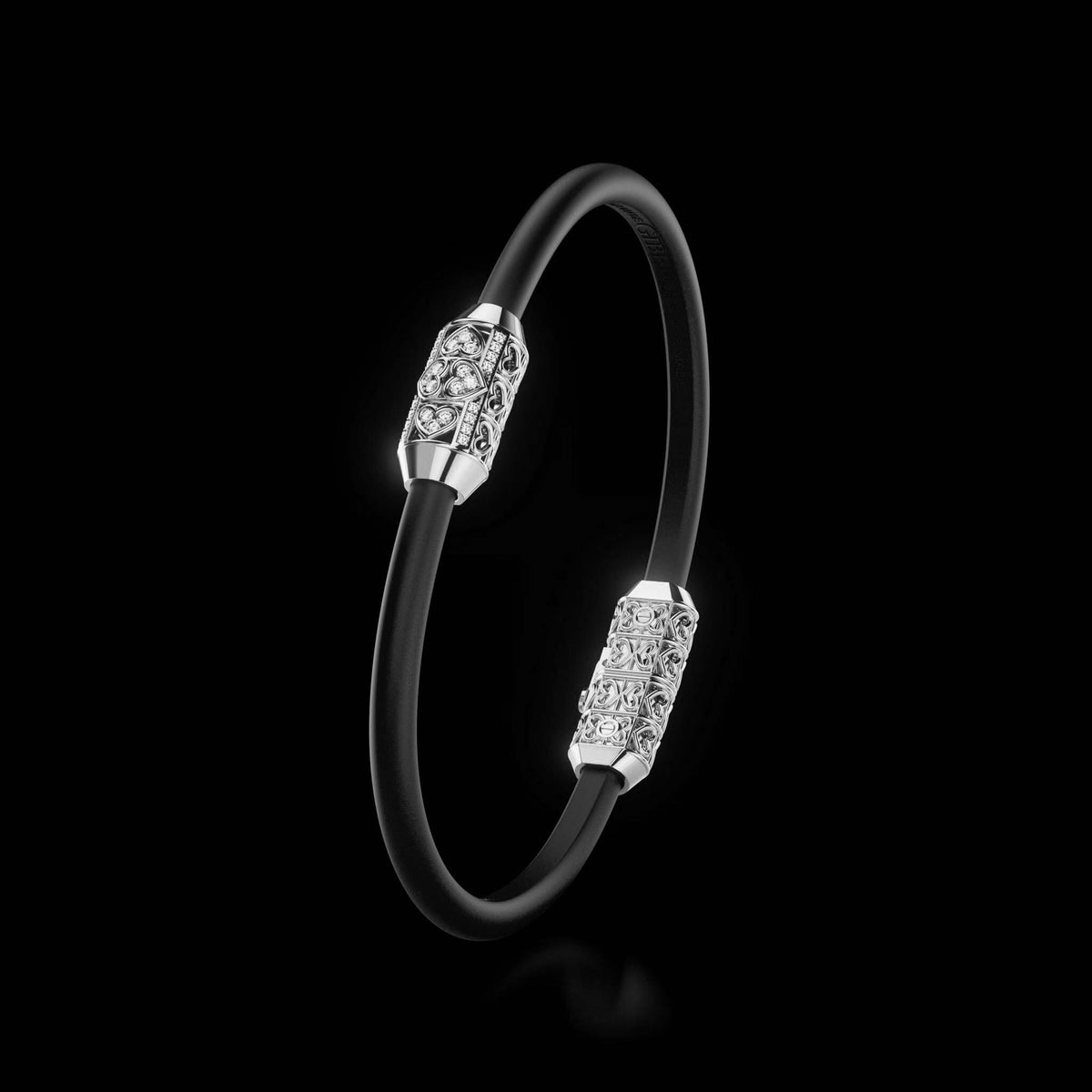 Single Bracelet Amphora, White Gold, 28 Diamonds