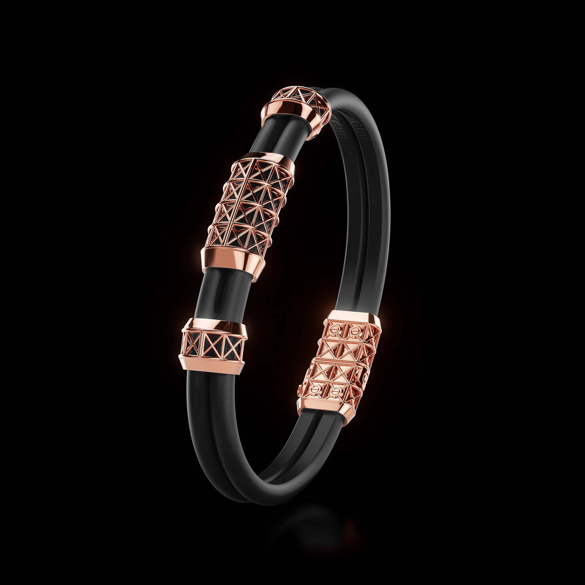 Double Bracelet Gladius, Red Gold