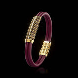 Double Bracelet Gladius, Yellow Gold, 31 Diamonds