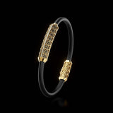 Single Bracelet Gladius, Yellow Gold, 31 Diamonds