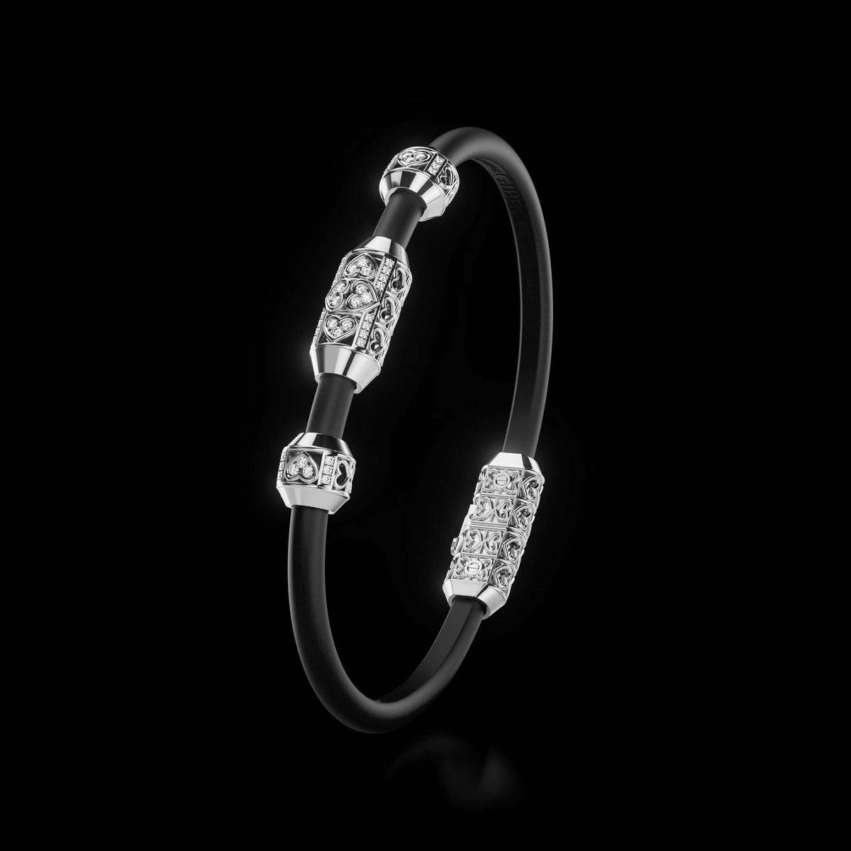 Single Bracelet Amphora, White Gold, 46 Diamonds