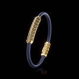 Single Bracelet Gladius, Yellow Gold, 31 Diamonds