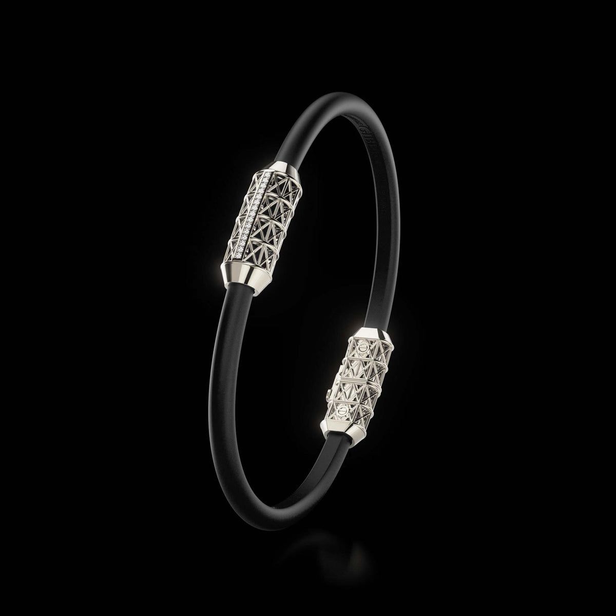 Single Bracelet Gladius, Platinum, 15 Diamonds