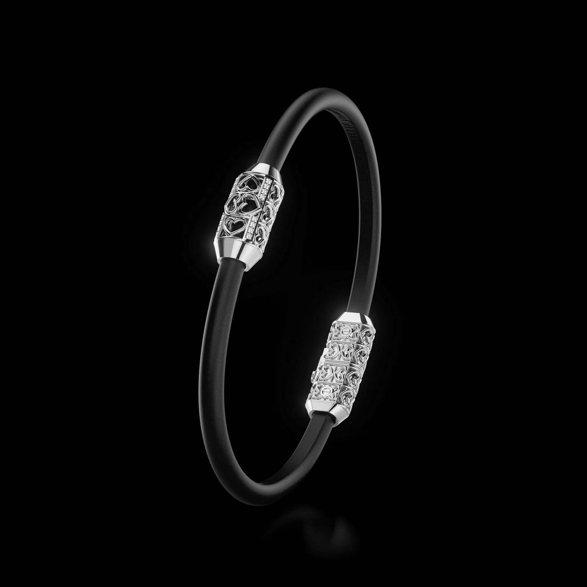 Single Bracelet Amphora, White Gold, 16 Diamonds
