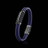Double Bracelet Gladius, White Gold Coated, 23 Diamonds